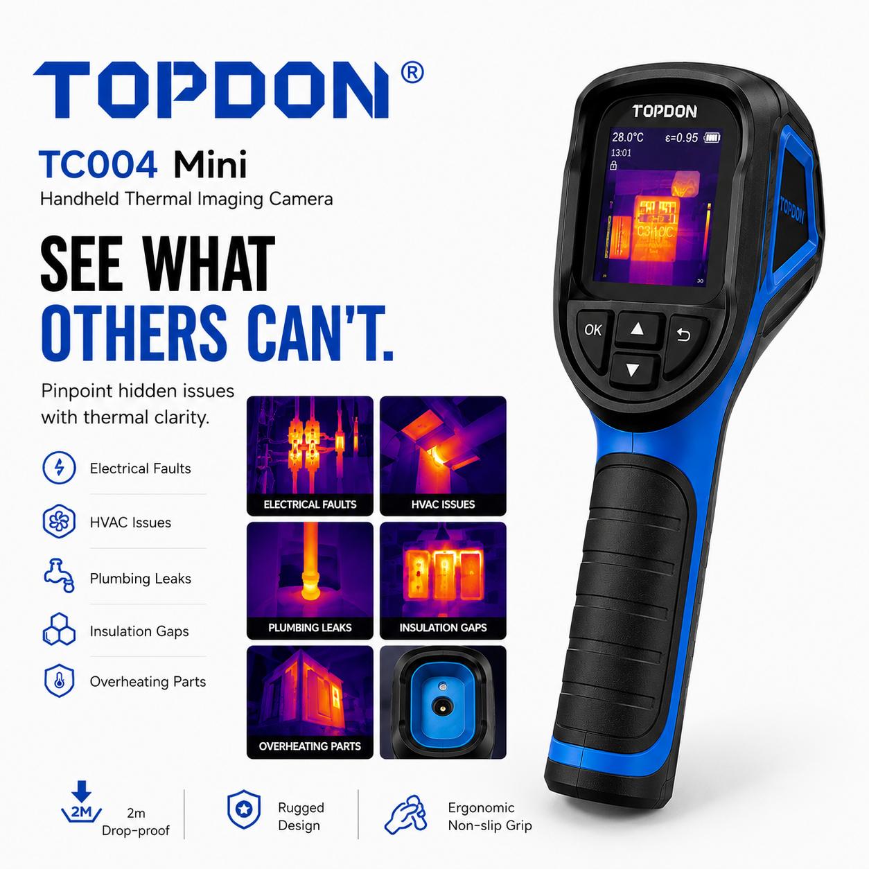 NEW GENUINE TOPDON TC004 Mini Handheld Infrared Thermal Imaging IR Camera