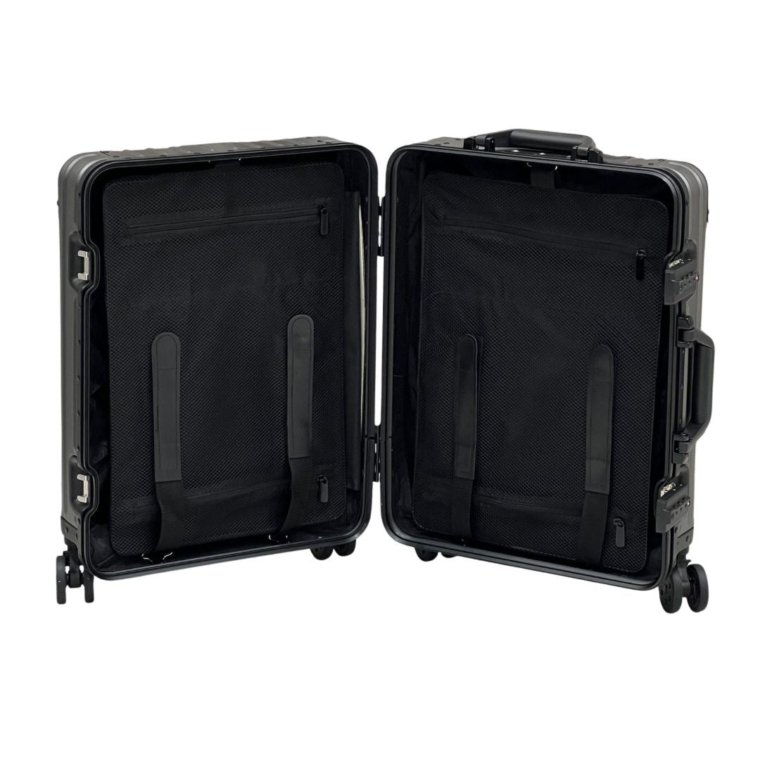 REAL Full Metal Aluminium 20 inch Cabin Carry on Luggage Suitcase - 55x40x23cm