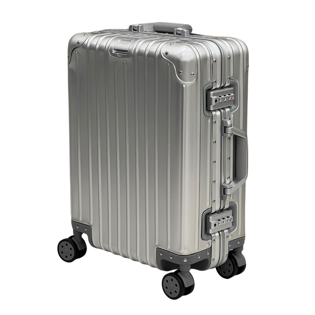 REAL Full Metal Aluminium 20 inch Cabin Carry on Luggage Suitcase - 55x40x23cm
