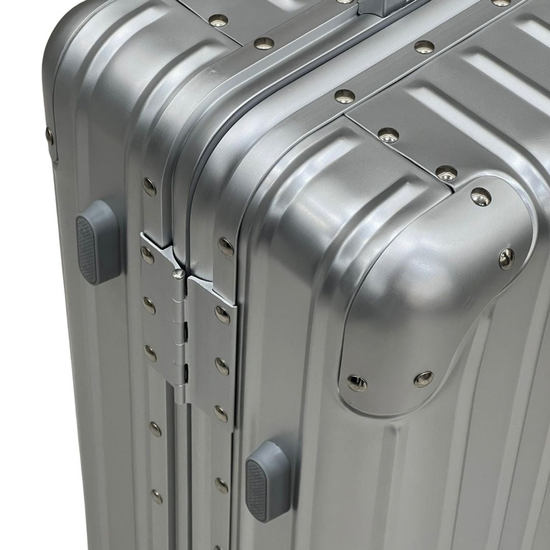 REAL Full Metal Aluminium 20 inch Cabin Carry on Luggage Suitcase - 55x40x23cm