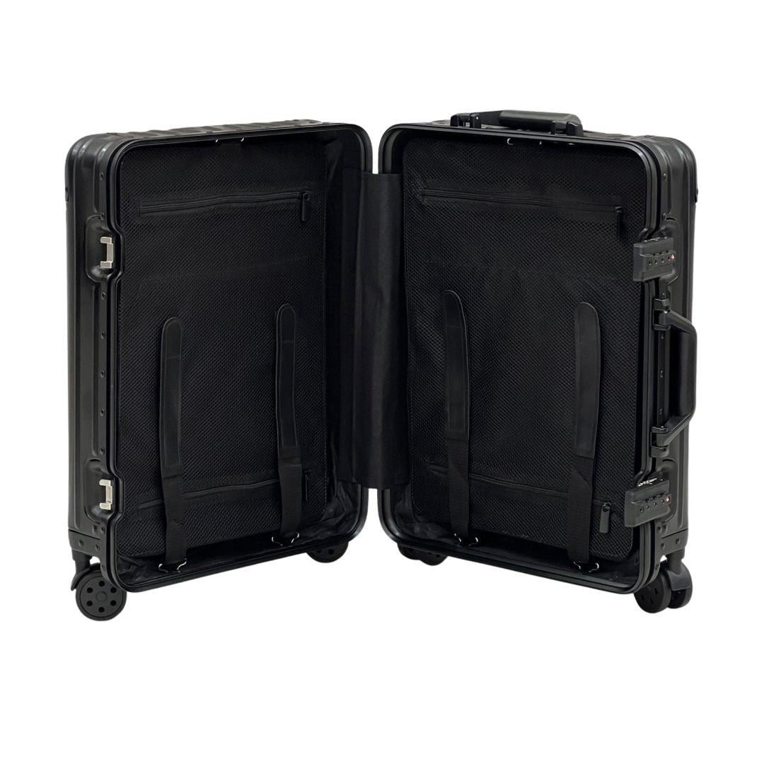 REAL Full Metal Aluminium 20 inch Cabin Carry on Luggage Suitcase - 55x40x23cm
