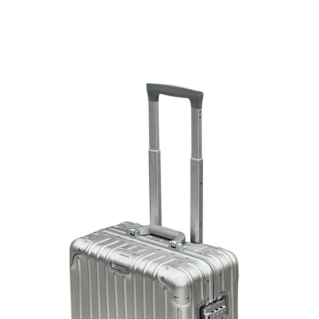 REAL Full Metal Aluminium 20 inch Cabin Carry on Luggage Suitcase - 55x40x23cm