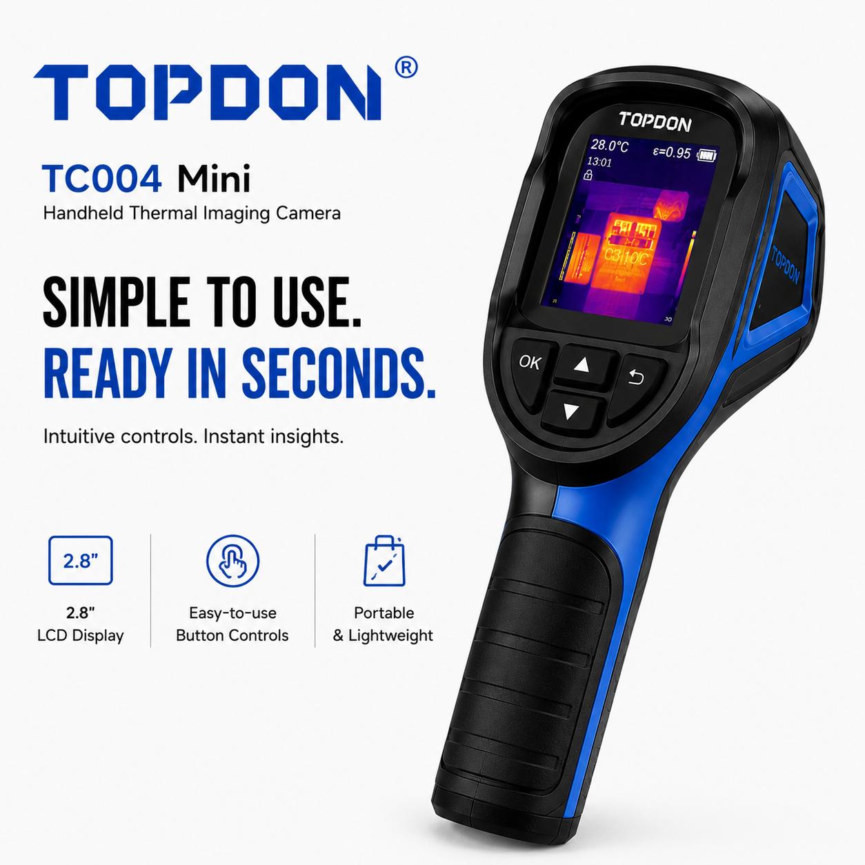 NEW GENUINE TOPDON TC004 Mini Handheld Infrared Thermal Imaging IR Camera